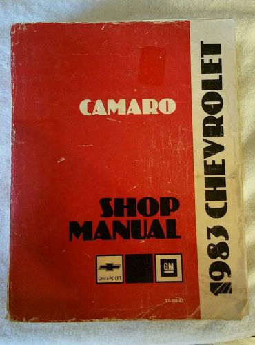 1983 camaro shop manual with service manual supplement