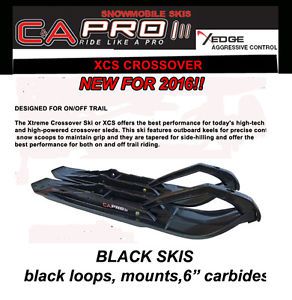 Arctic cat 2016 procross &amp; proclimb c&amp;a pro xcs black skis, mounts, &amp; 6&#034; carbs