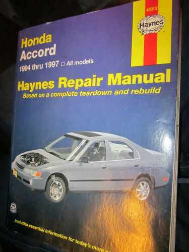 Honda accord 1994 thru 1997 - haynes repair manual