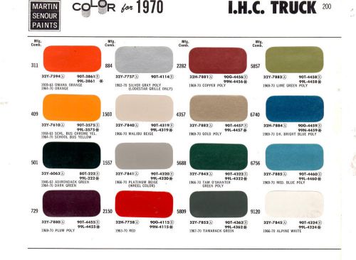 1966 1967 1968 1969 1970 international truck scout 66 67 68 70 paint chips 70ms5