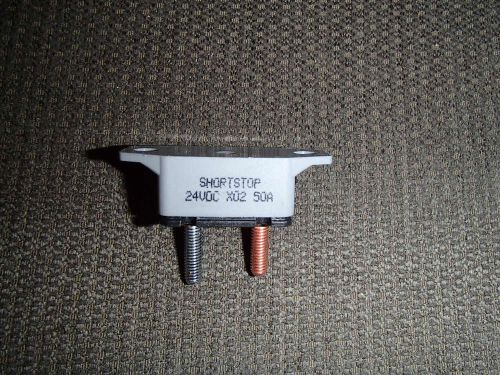 *new* shortstop  24vdc x02 50a  manual reset breaker plastic rv camper