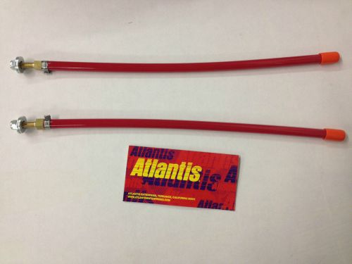 Red / orange snow plow marker set guide sticks blade markers new atlantis