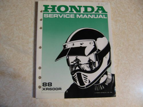 Honda 1988 xr600r service manual factory oem printed in japan great condtion