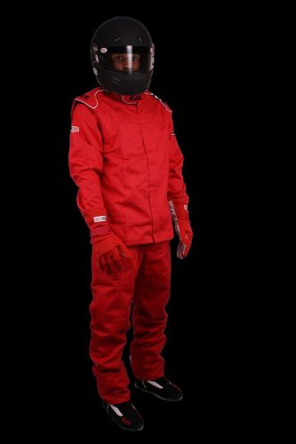 Rjs racing equipment &#034;elite&#034; fire suit 3-2a/1 2 piece red,  med lrg xl xxl 3x 4l