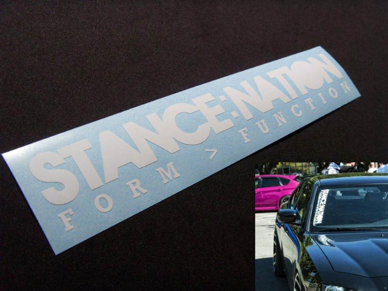 Large stance:nation sticker decal illest stancework jdm  20 inches white*00bu