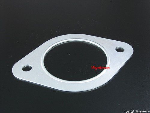 3&#034; aluminum exhaust gasket collector cat-back pipe 2 hole w/ fire ring