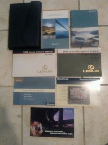 2006 lexus gx470 gx 470 complete owners owner&#039;s manual set w/ navigation &amp; case