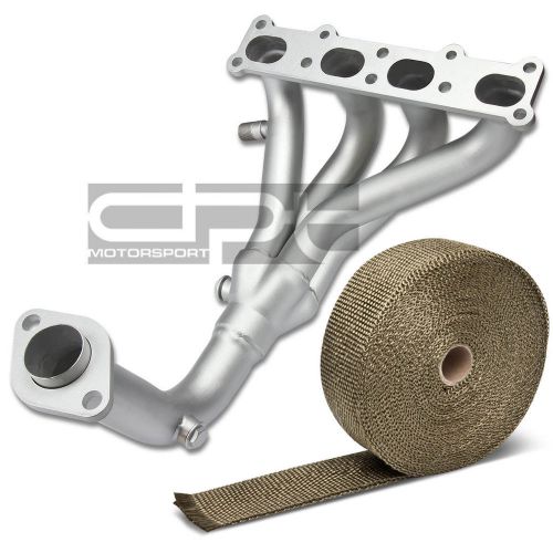 4-1 stainless ceramic race manifold header for mazda protege+titanium heat wrap