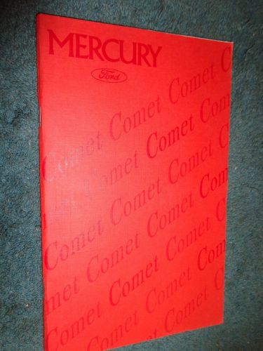 1975 mercury comet owner&#039;s manual / owner&#039;s guide / good original!!!