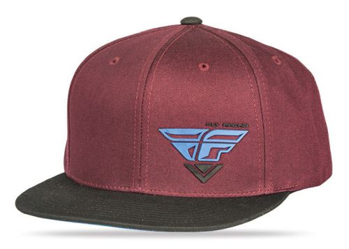 Fly racing choice mens snapback hat port wine/blue