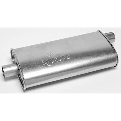 Walker exhaust muffler super turbo 2 1/2" inlet/2 1/2" outlet steel ea