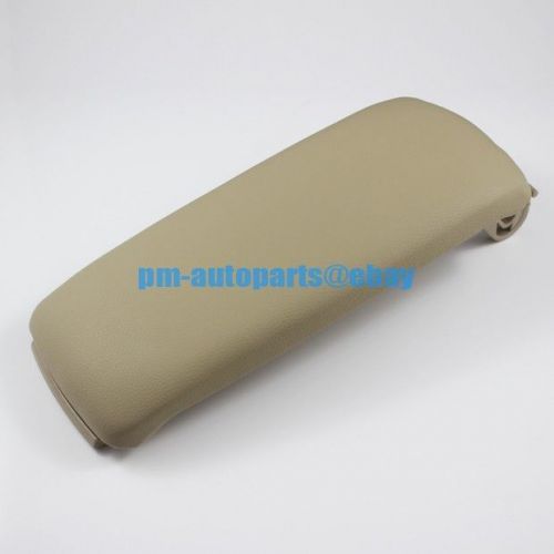 Pm beige leather center armrest storage box cover lid for audi a4 s4 a6 allroad