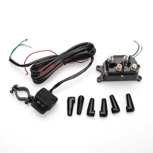 12v combo solenoid relay contactor &amp; winch rocker thumb switch for atv utv