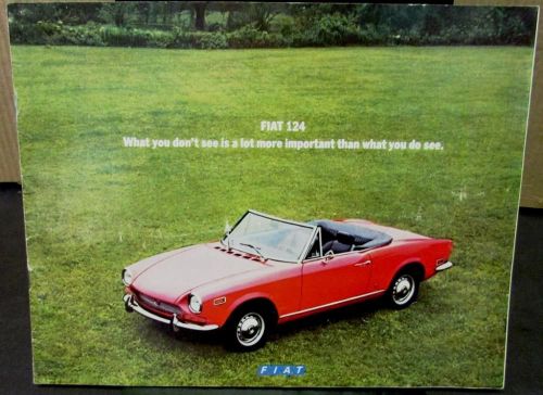 Original 1971 fiat dealer sales brochure 124 sport coupe spider wagon usa