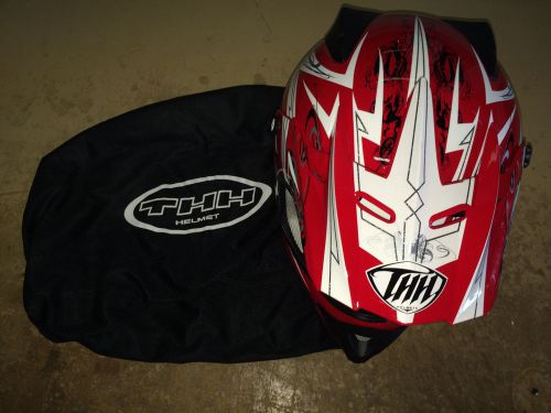 Thh tx-22 mx helmet black/red  size medium