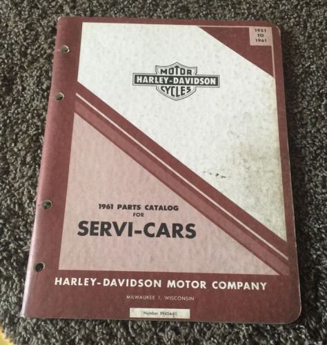 1961 harley-davidson servi-cars parts catalog 1951-1961