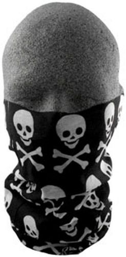 New zan cold weather motley adult polyester tube, cross bones/black/white, osfm