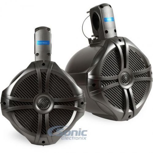 New! power acoustik mwt-80t 750w 8&#034; marine grade wake tower speaker system