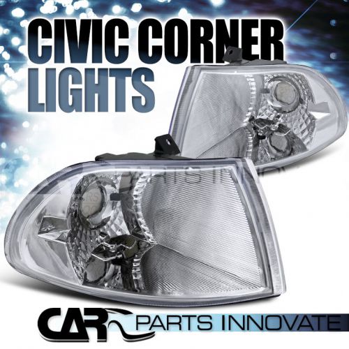 For 1992-1995 honda civic 4dr sedan clear corner lights lamps