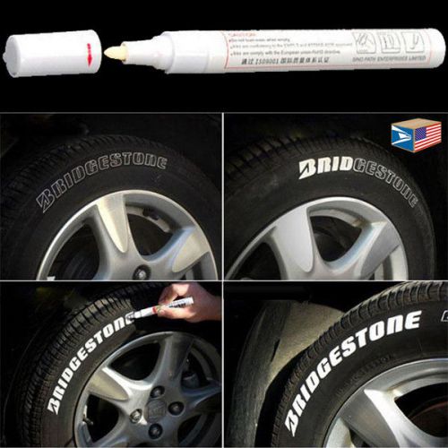 Tire tread waterproof permanent marker white paint for rubber metal new! #e3448