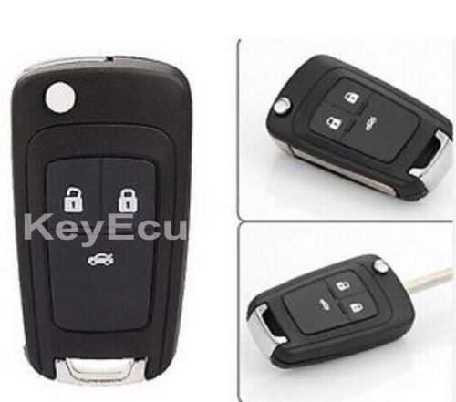 Folding key shell for chevrolet cruze remote key case keyless fob 3 button uncut