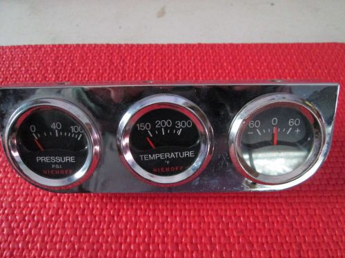 3 gauge set niehoff in aluminum under dash mount   { stewart warner}