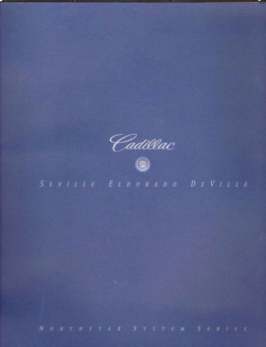 1997 caddilac full brochure catalog with paint chip sheet - mint