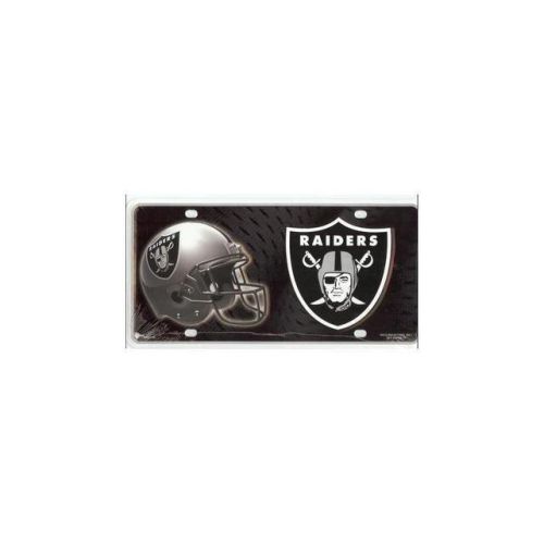 Oakland raiders metal license plate