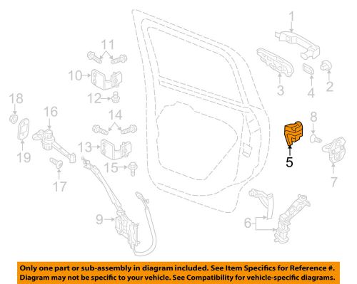 Jeep chrysler oem 2015 renegade lock hardware-rear door-latch right 68247306aa