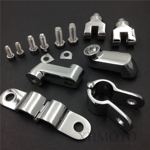 For harley davidson chromed engine guard footpegs clamps mounting kit