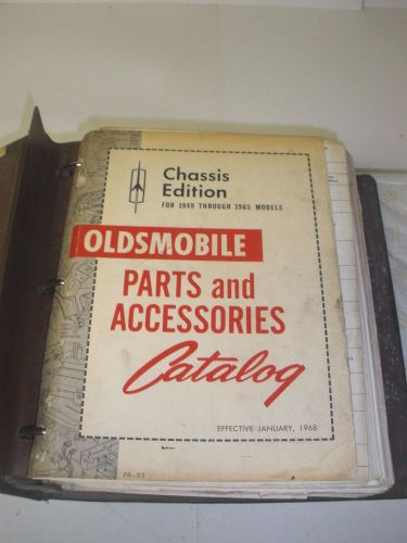 1949-1965 factory oldsmobile parts manual 1968 1969 edition hardcover binder