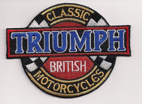 Triumph motorcycles classic british round patch