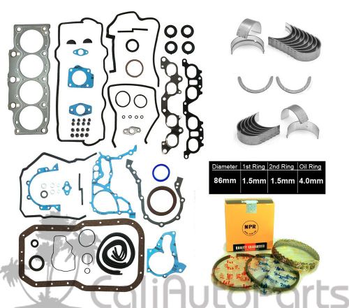 Fits: 87-91 toyota camry celica 2.0l 3sfe dohc full set + rings +engine bearings
