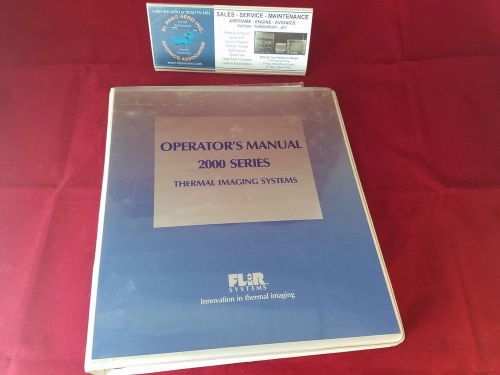 Flir 2000 series operators manual. $50.