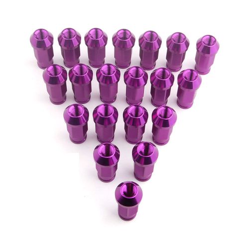 20 pcs purple racing wheel screw lugs nut m12 x 1.5mm for honda acura mazda 3 6