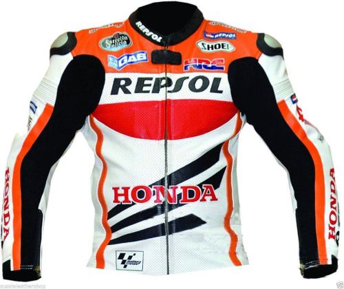 Honda repsol motogp motorbike leather jacket ( marc marquez motogp 2015)