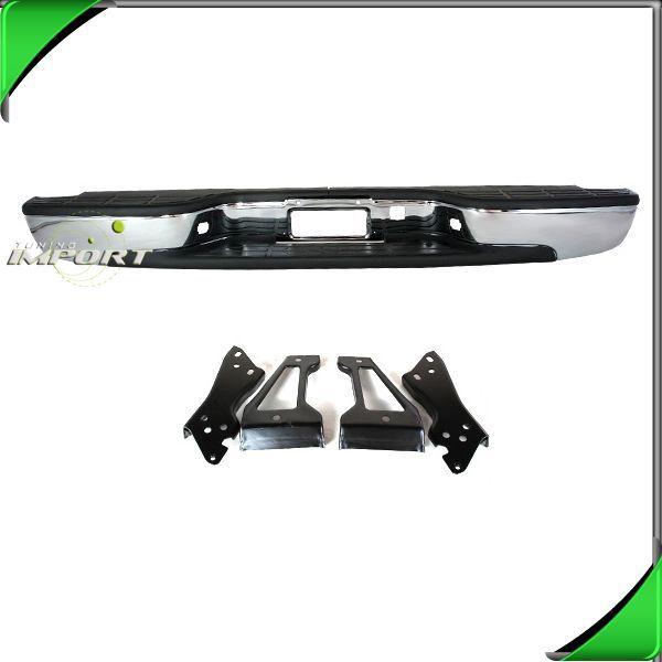 99-07 silverado fleetside chrome rear step bumper w/ pad replacement assembly