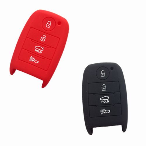 2pcs silicone protective fob skin key cover chains protector for kia k3 cerato