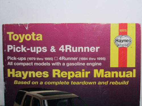 Haynes  repair manual 92075 toyota pick-ups (1979-1995)