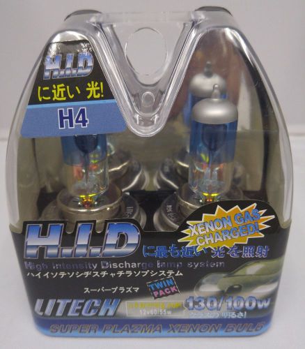 Litech super plazma xenon light bulb set, h4 double color