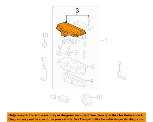 Honda oem 03-08 pilot electrical-fuse &amp; relay box upper cover 38254s9va01