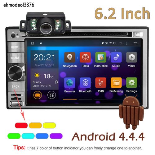 6.2&#034; double 2din android4.4 dual-core car gps stereo dvd player wifi 3g bt radio