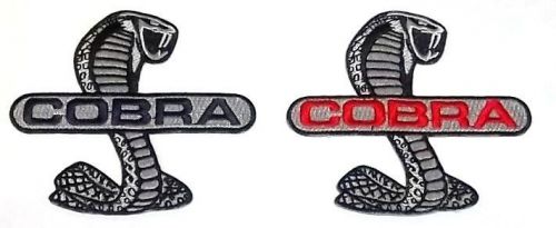 Official ford mustang svt shelby gt350 gt500 cobra snake 3 by 3 1/2 inch patch!