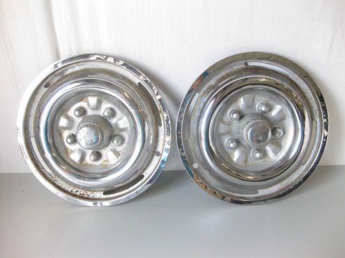 1960s comet like chrome reverse universal 14&#034; hubcaps ratrod hotrod gm ford mopa