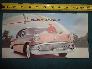 1957 oldsmobile sales brochure / nice original dealership fold out poster