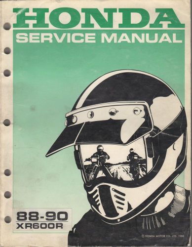 1988-90 honda motorcycle xr600r service manual lightly used