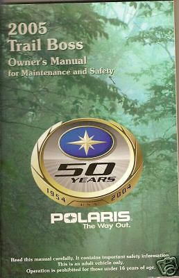 2005 polaris atv trail boss owners manaul new