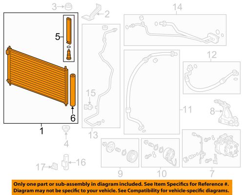 Honda oem 12-15 civic air conditioner-condenser 80110tr0a02