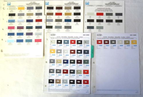 2001 bmw dupont and ppg    color paint chip chart all models original