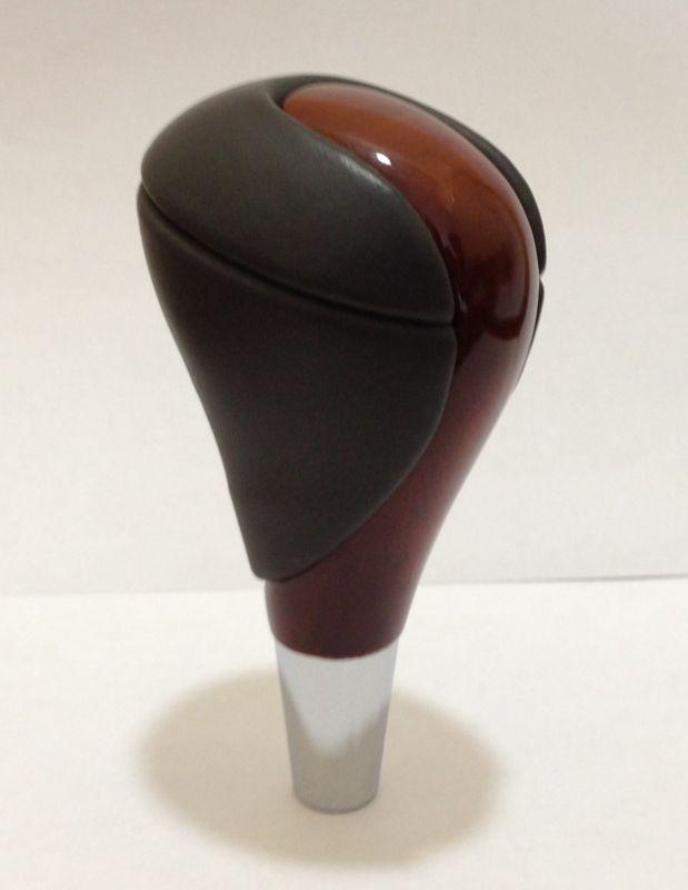 Lexus is es gs ls shift knob grey leather brown wood long stem oem